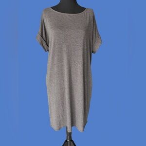 Zenana Outfitters Gray Relaxed Midi Dress